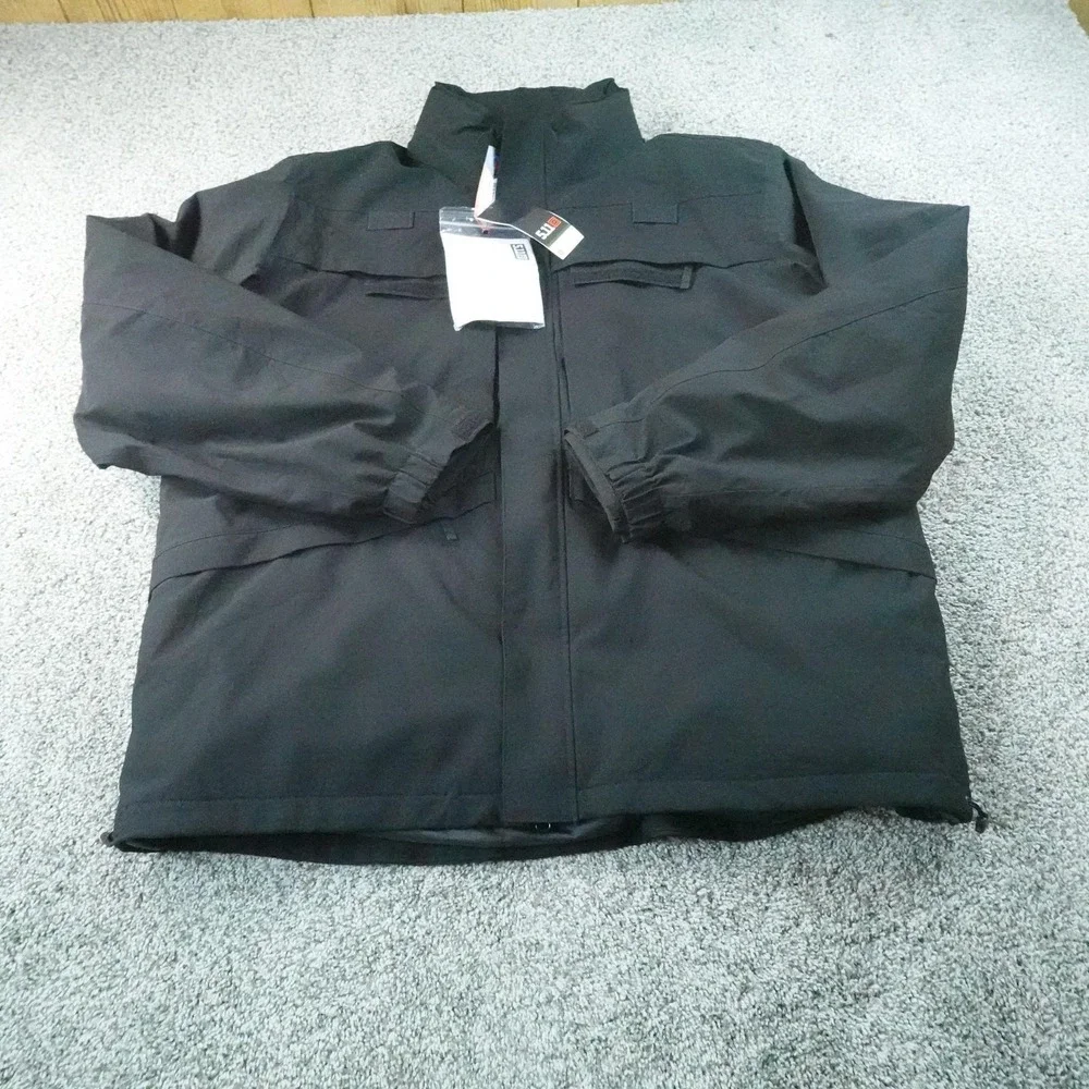 NEW 5.11 Tactical Jacket Mens 3XL Black 3 In 1 Parka 2.0 Coat Waterproof Work